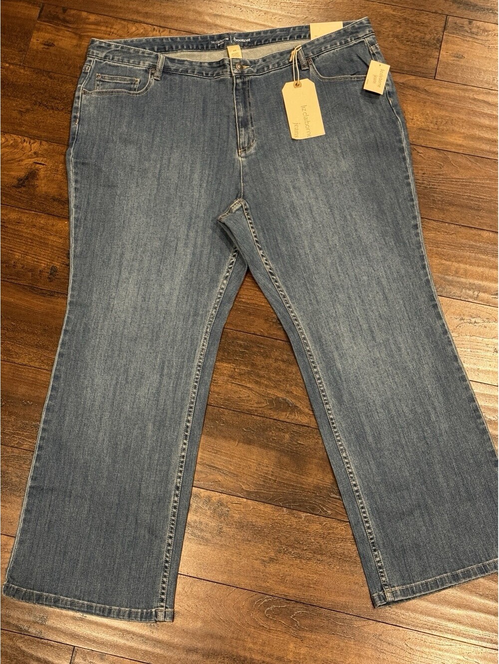 Liz Claiborne Jeans Womens 24W Blue Denim Boot Cut Jeans Pants Medium Wash